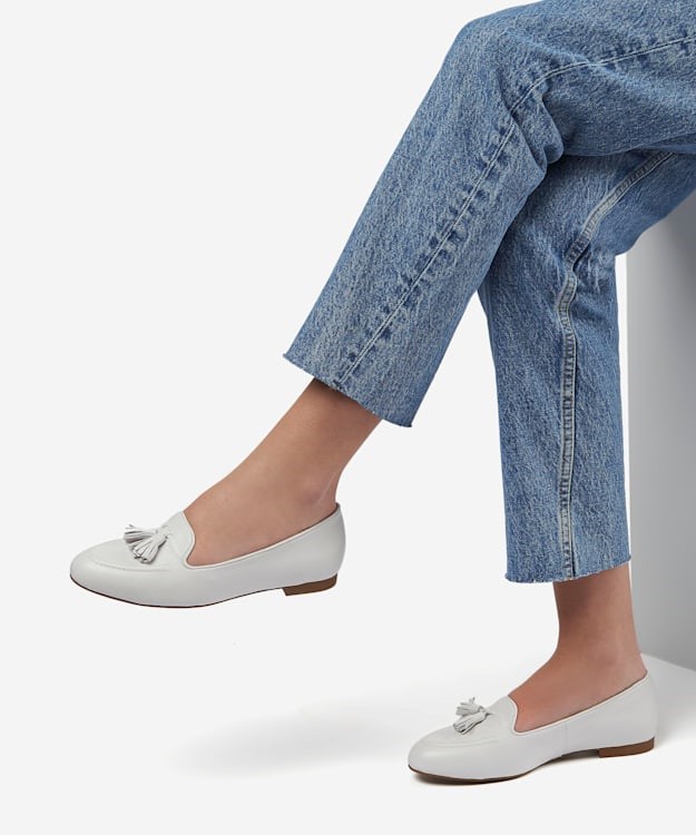 Dune London Gallerie Women's Flat Shoes White | NKD-307254