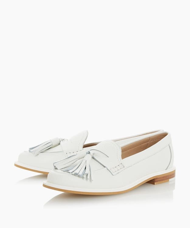 Dune London Gallerie Women's Flat Shoes White | NKD-307254