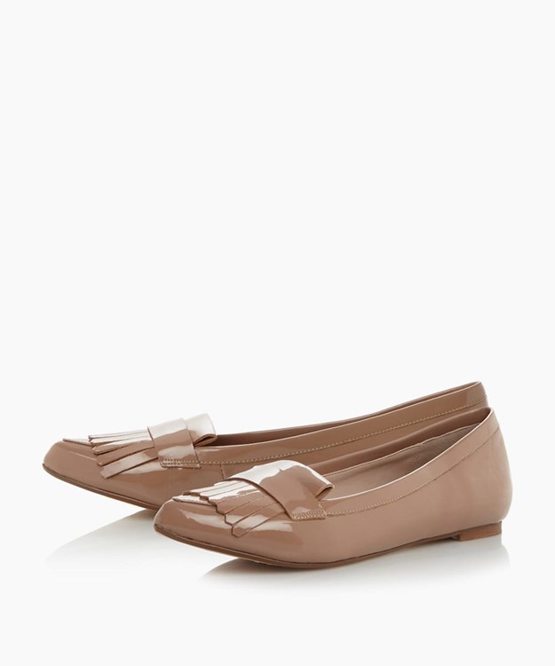 Dune London Gersey Women's Flat Shoes Brown | HUI-037518