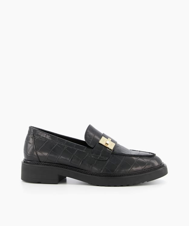 Dune London Ginnie Women\'s Loafers Black | XRM-051798