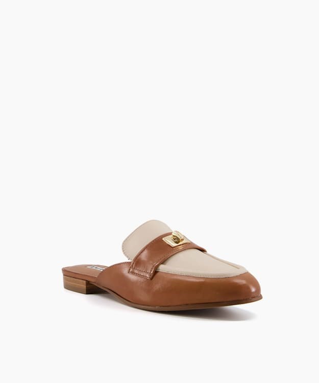 Dune London Glare Women's Flat Shoes Brown | ZEI-783021