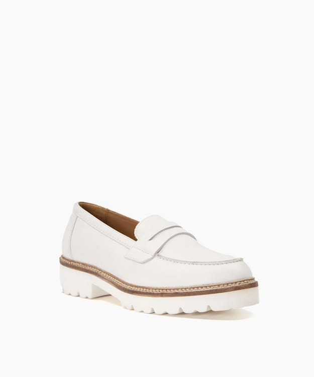 Dune London Granola Women's Loafers White | IDO-702834