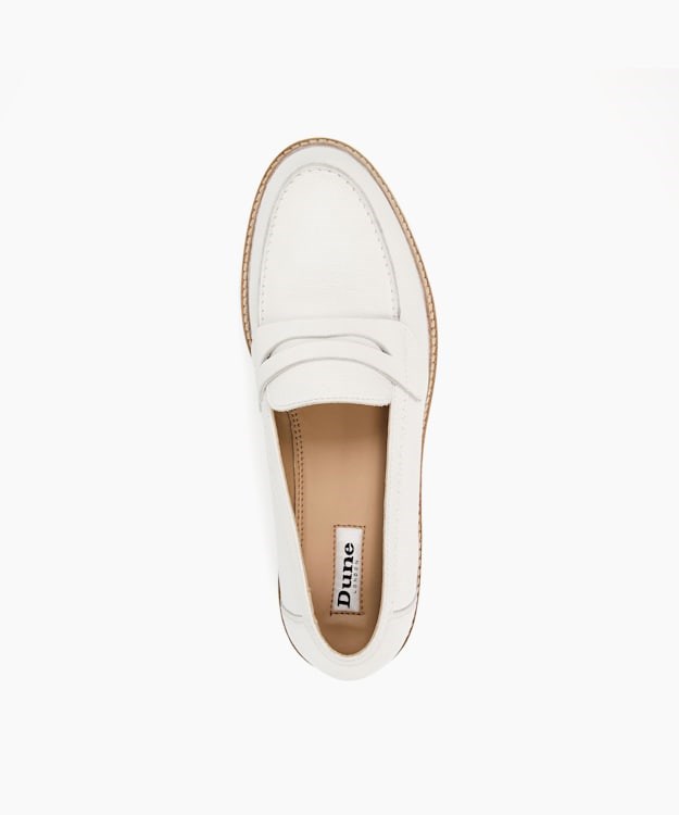 Dune London Granola Women's Loafers White | IDO-702834