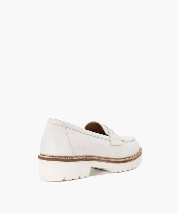 Dune London Granola Women's Loafers White | IDO-702834