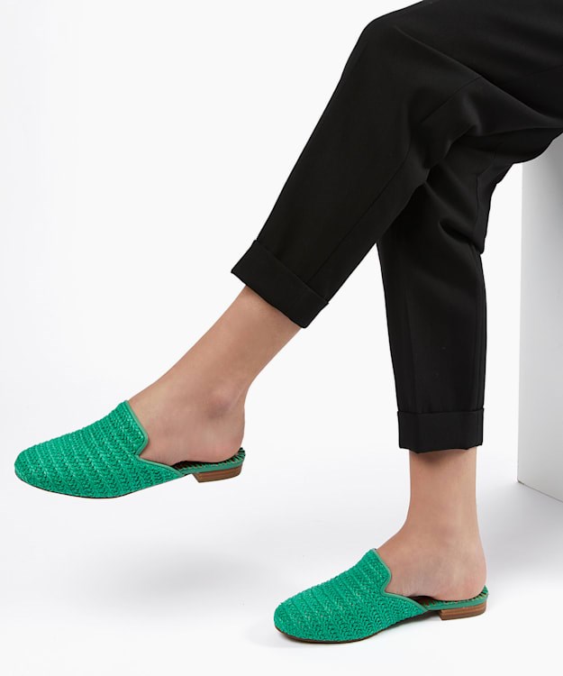 Dune London Grecian Women's Flat Shoes Green | HXV-703165