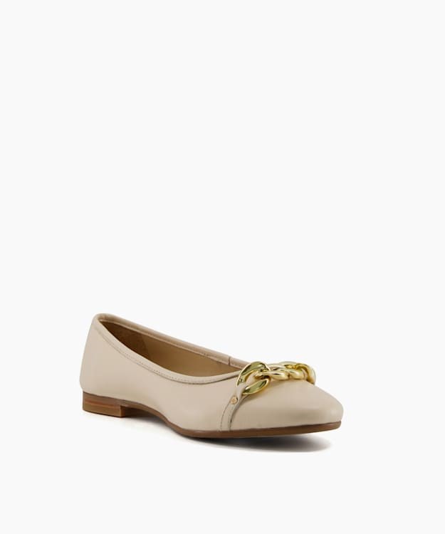 Dune London Hassel Women's Flat Shoes Beige | CFL-194782