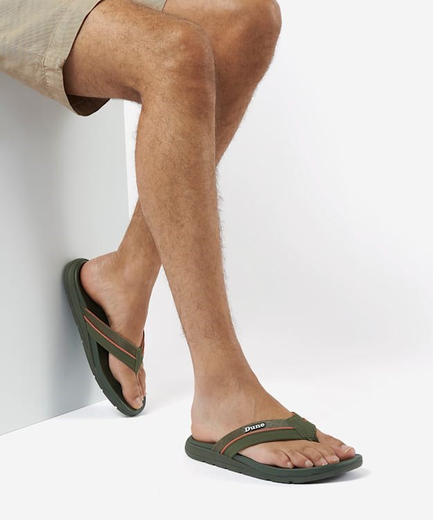 Dune London Hectors Men's Casual Sandals Green | QVE-512394