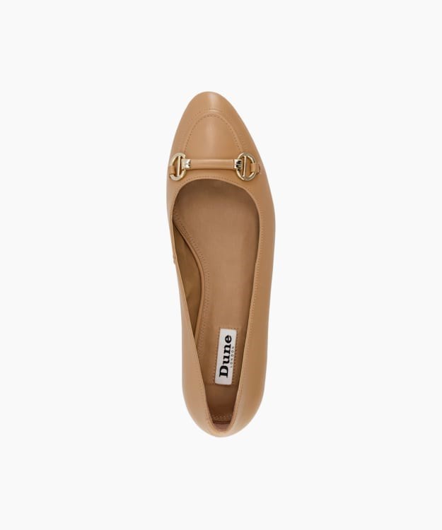 Dune London Hippy T Women's Bellet Pumps Brown | EOS-590362