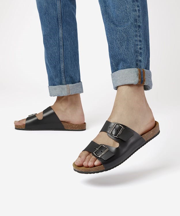 Dune London Imprint Men's Casual Sandals Black | DAF-681430