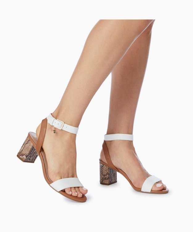 Dune London Jewell Women's Heeled Sandals White | SFV-472530