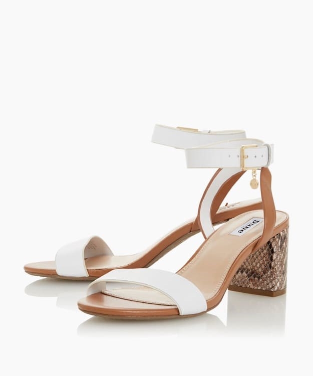 Dune London Jewell Women's Heeled Sandals White | SFV-472530