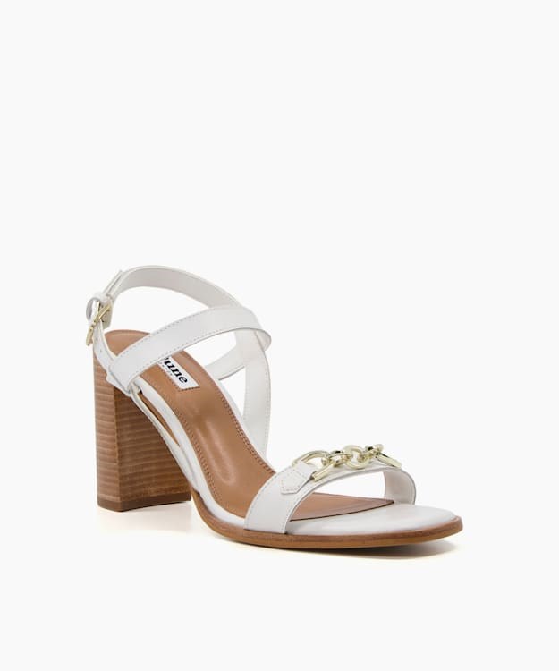 Dune London Junior Women's Heeled Sandals White | NJX-493785