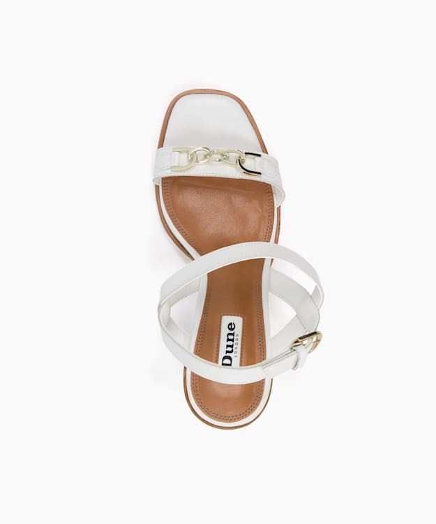 Dune London Junior Women's Heeled Sandals White | NJX-493785