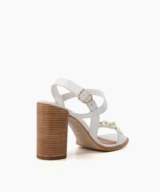 Dune London Junior Women's Heeled Sandals White | NJX-493785