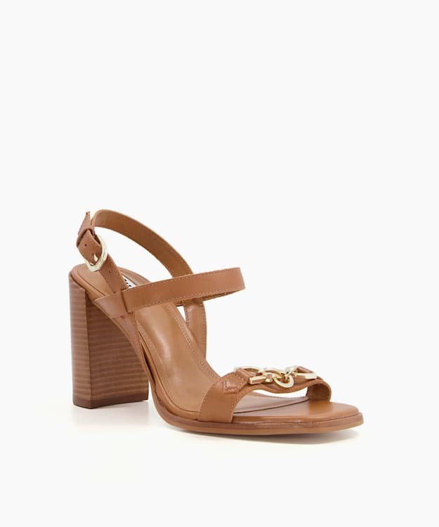 Dune London Junior Women's Heeled Sandals Brown | PBQ-364158