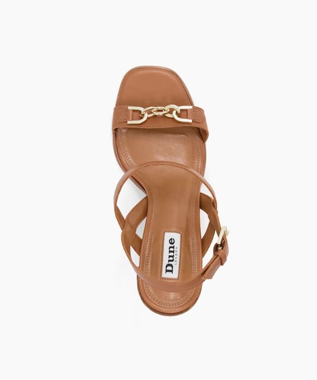 Dune London Junior Women's Heeled Sandals Brown | PBQ-364158