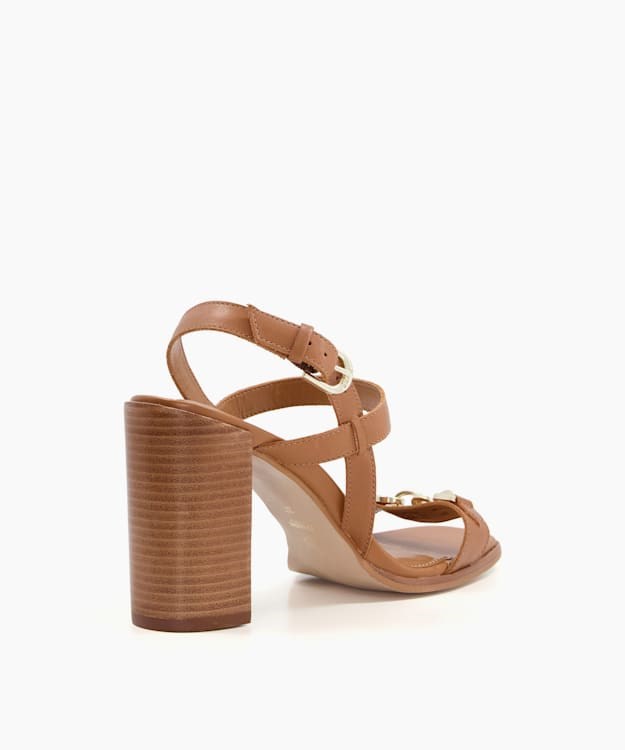 Dune London Junior Women's Heeled Sandals Brown | PBQ-364158