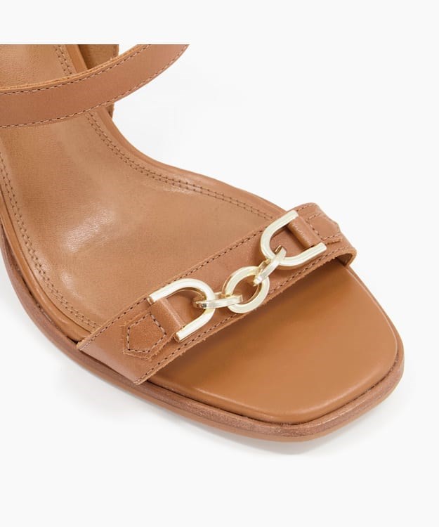 Dune London Junior Women's Heeled Sandals Brown | PBQ-364158