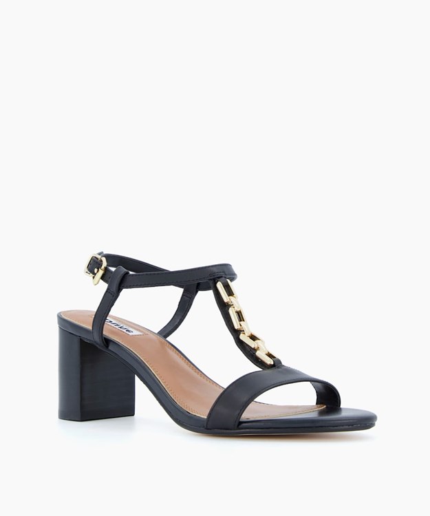 Dune London Just Women's Heeled Sandals Black | FNU-427695