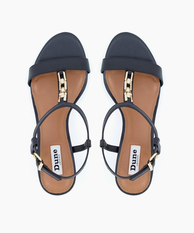 Dune London Just Women's Heeled Sandals Black | FNU-427695