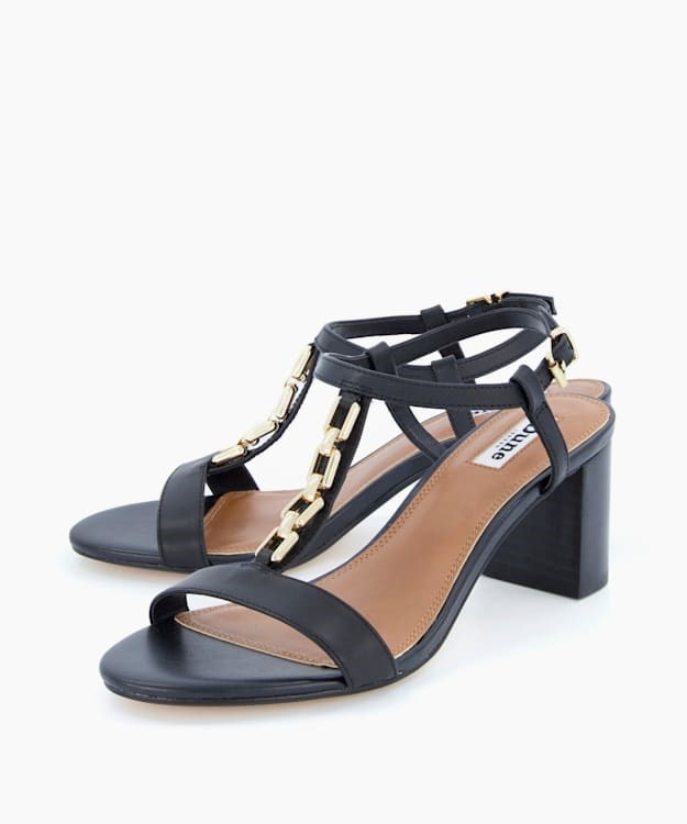 Dune London Just Women's Heeled Sandals Black | FNU-427695