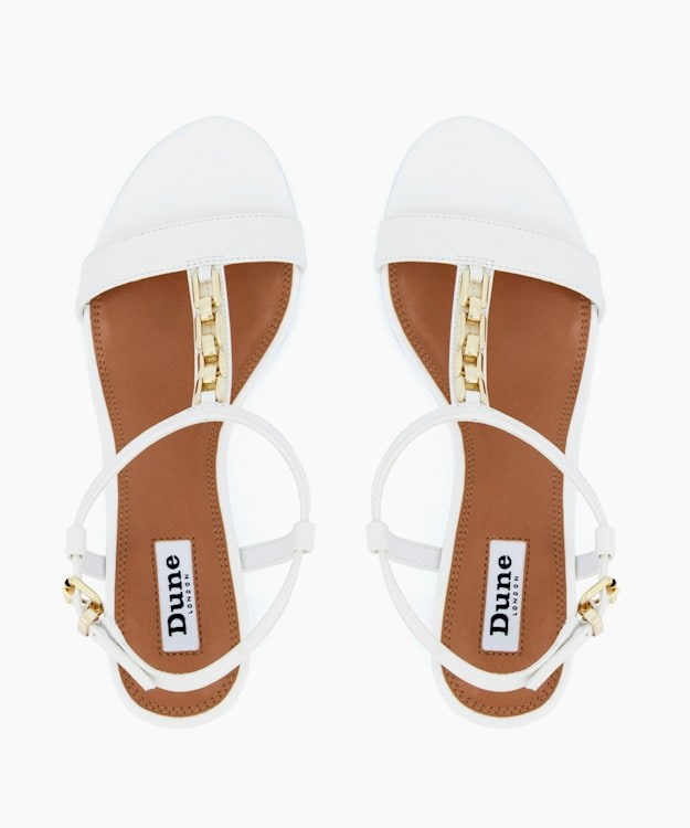 Dune London Just Women's Heeled Sandals White | FWQ-872641