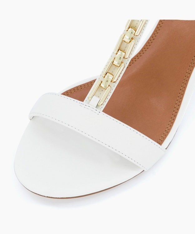 Dune London Just Women's Heeled Sandals White | FWQ-872641