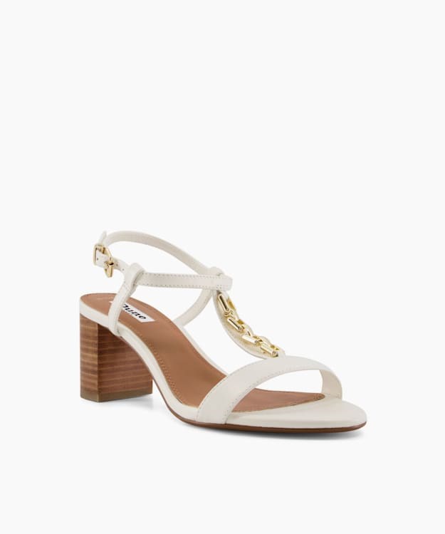 Dune London Just Women's Heeled Sandals White | QDU-178529