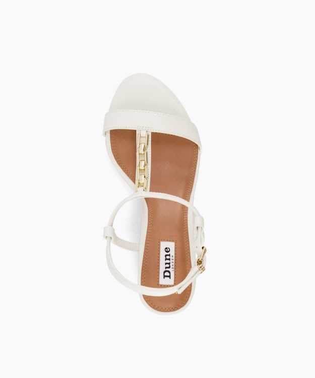 Dune London Just Women's Heeled Sandals White | QDU-178529