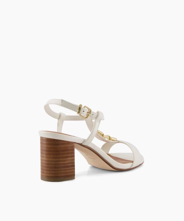 Dune London Just Women's Heeled Sandals White | QDU-178529