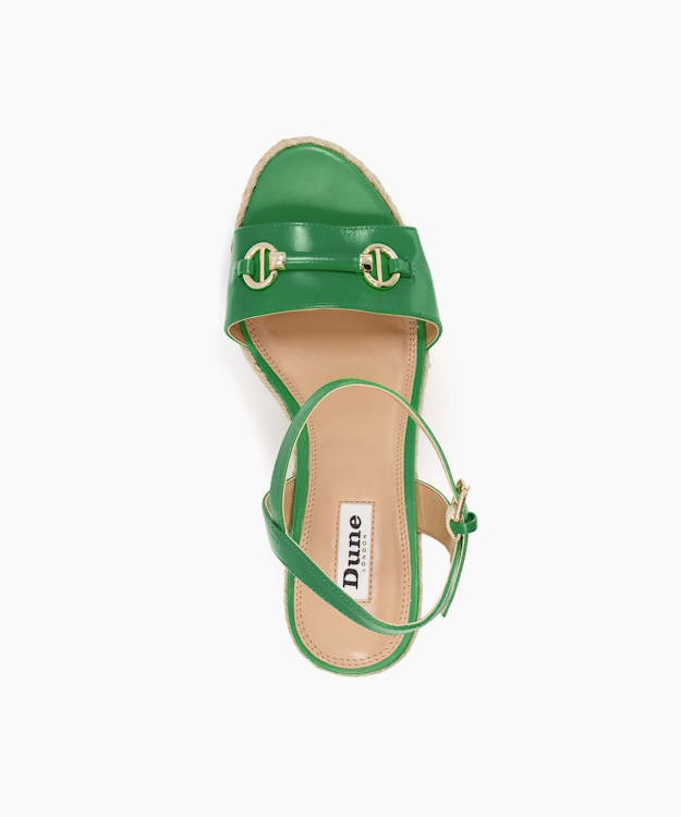 Dune London Kai Women's Wedge Sandals Green | PFN-328470