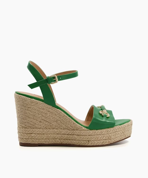 Dune London Kai Women\'s Wedge Sandals Green | PFN-328470