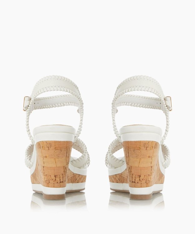 Dune London Karm Women's Wedge Sandals White | DXI-845271