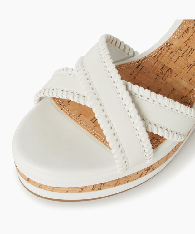 Dune London Karm Women's Wedge Sandals White | DXI-845271