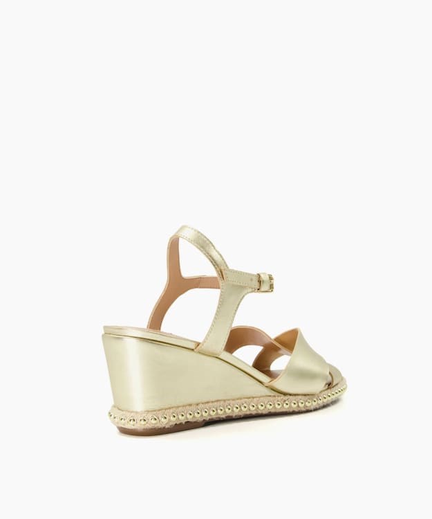 Dune London Keelie Women's Wedge Sandals White | OUE-582736