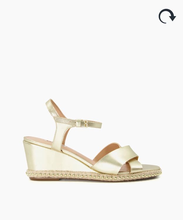 Dune London Keelie Women's Wedge Sandals White | OUE-582736