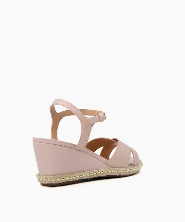 Dune London Keelie Women's Wedge Sandals Pink | PEU-265871