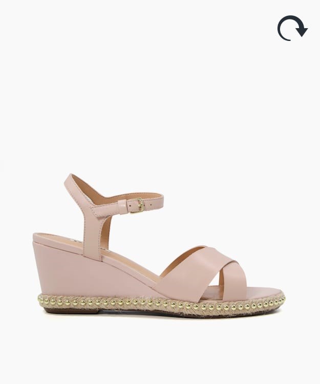 Dune London Keelie Women's Wedge Sandals Pink | PEU-265871