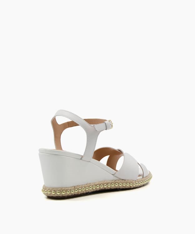 Dune London Keelie Women's Wedge Sandals White | WBM-312850