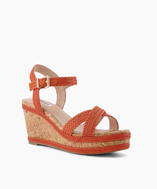 Dune London Kelisa Women's Heeled Sandals Orange | UOX-136902