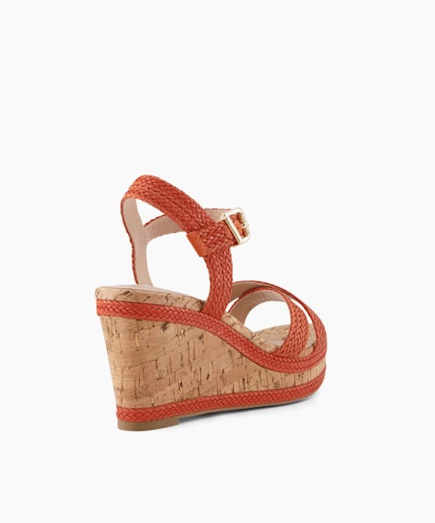 Dune London Kelisa Women's Heeled Sandals Orange | UOX-136902