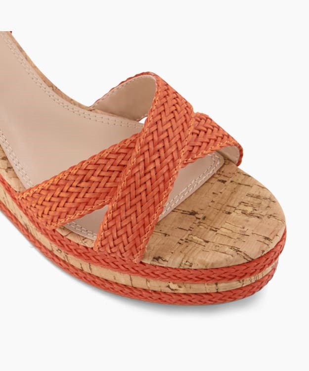 Dune London Kelisa Women's Heeled Sandals Orange | UOX-136902