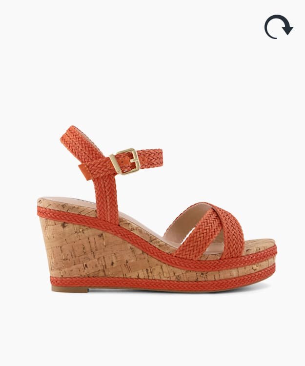 Dune London Kelisa Women's Heeled Sandals Orange | UOX-136902