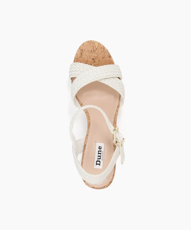 Dune London Kelisa Women's Wedge Sandals White | CFG-458967