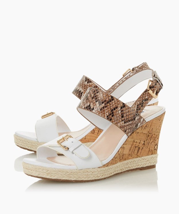 Dune London Kendyl Women's Heeled Sandals White | OFE-526401