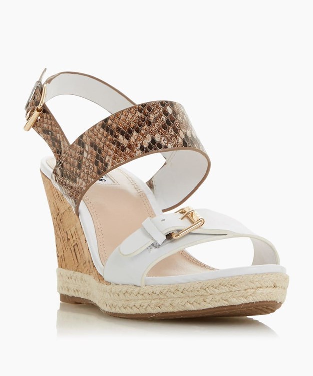 Dune London Kendyl Women's Wedge Sandals White | SUL-319762