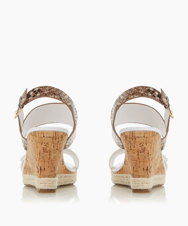 Dune London Kendyl Women's Wedge Sandals White | SUL-319762