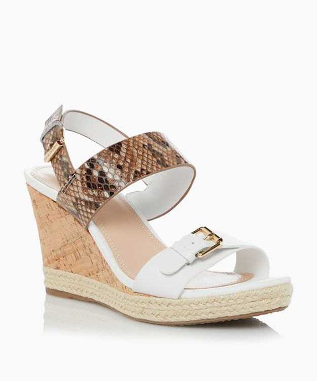 Dune London Kendyll Women's Wedge Sandals White | EZT-582930