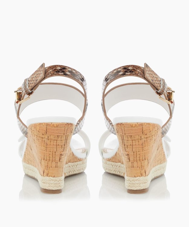 Dune London Kendyll Women's Wedge Sandals White | EZT-582930