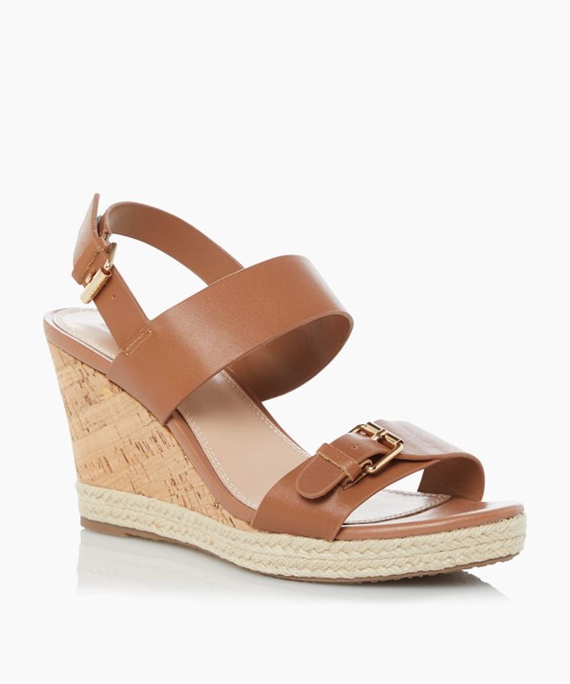 Dune London Kendyll Women's Wedge Sandals Brown | SPR-689214